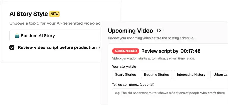 New Video Outro Interface